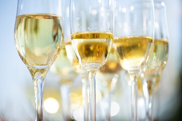 glasses of champagne