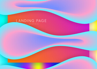 Landing page with liquid dynamic elements and fluid shapes.