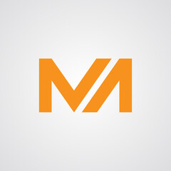 MA Letter logo vector design illustration