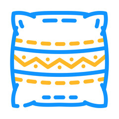 pillows making color icon vector. pillows making sign. isolated symbol illustration