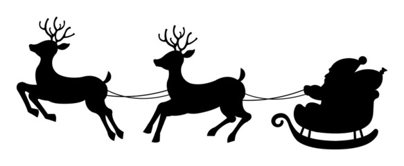 Santa claus silhouette vector illustration