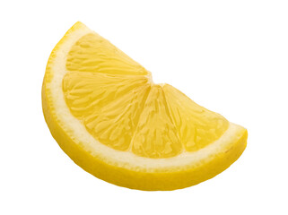 Lemon slice isolated white background
