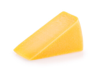 piece of cheese isolated white background