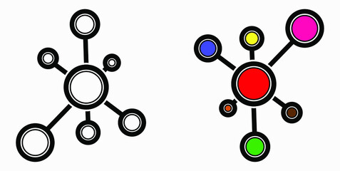 New vector concept network icon. Connecting people. Network configuration.Transfer of information. Vector icon.