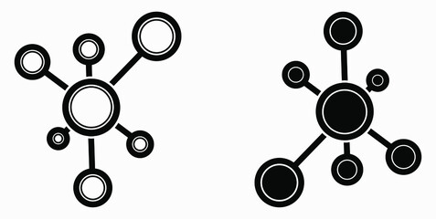 New vector concept network icon. Connecting people. Network configuration.Transfer of information. Vector icon.