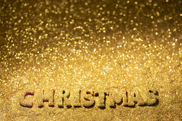 금색으로 빛나는 크리스마스