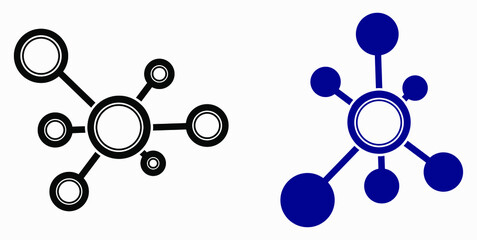 New vector concept network icon. Connecting people. Network configuration.Transfer of information. Vector icon.