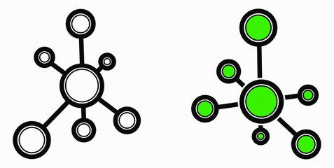 New vector concept network icon. Connecting people. Network configuration.Transfer of information. Vector icon.