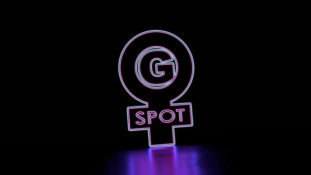 Spot-g text symbol. Thin line style animation