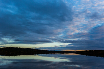 Obraz premium Autumn landscape in Muonio, Lapland, Northern Finland