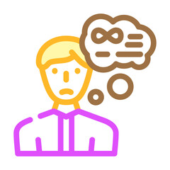 middle ages crisis man color icon vector. middle ages crisis man sign. isolated symbol illustration