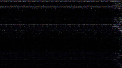 Glitch noise static television VFX pack. Visual video effects stripes background, CRT tv screen no signal glitch effect - obrazy, fototapety, plakaty