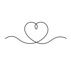 Line heart icon