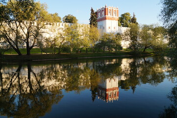 Fototapeta premium Moscow: Novodevichy Monastery: sunset