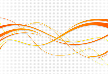 Abstract vector wavy background. Wavy lines on dotted background