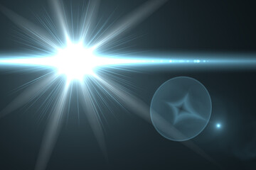 lens flare, Abstract Natural Sun flare on the black background, flare light transition, effects sunlight
