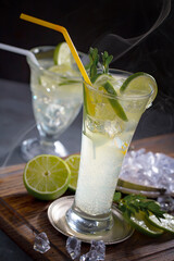 Glasses of wine on a black background.