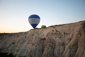 Hot air balloons in the sky at Cappadocia