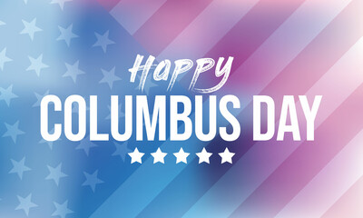 Columbus day is observed every year in October, a federal holiday in the United States, which officially celebrates the anniversary of Christopher Columbus' arrival in the Americas in 1492. Vector - obrazy, fototapety, plakaty