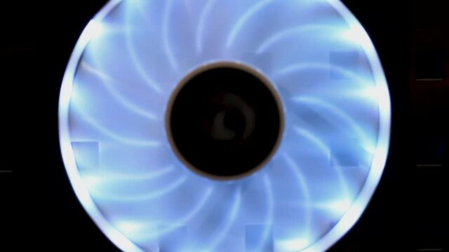 glowing in different colors cooler PC