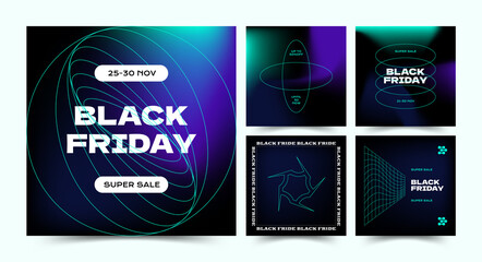 Black Friday abstract promotion web banner for social media mobile apps. Geometrical sale and discount promo backgrounds with abstract pattern.