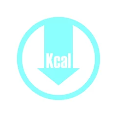 Foto op Plexiglas Calories reduction icon. Low kilocalorie graphics sign. Kcal reduction isolated symbol on white background. Symbol of healthy nutrition. Vector illustration © archivector