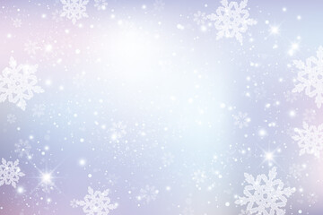 雪の結晶が舞う背景