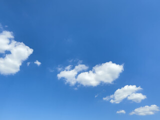 Naklejka na ściany i meble pieces of cloud in the blue sky