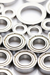 Set of shiny metal bearings