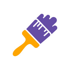 Paint brush flat glyph icon. Construction, repair
