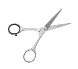 Professional hairdresser scissors isolated on white. Haircut tool