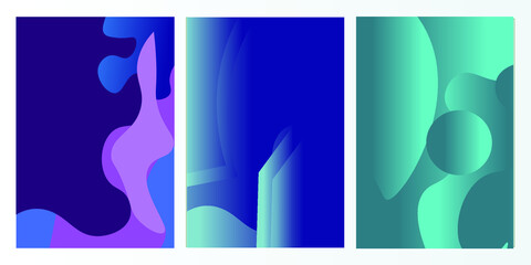 set of abstract banners