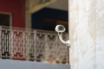 CCTV surveillance security camera on the wall