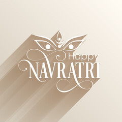 Illustration of Indian festival Navratri with beautiful calligraphy.