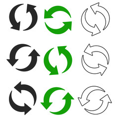 recycle icon symbol set.
environmental awareness concept vector design Eps 10.