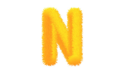 letter a made of yellow grass