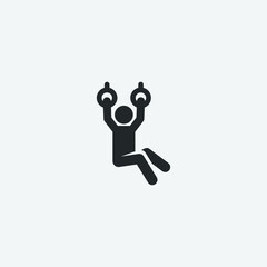 Gymnastic vector icon illustration sign