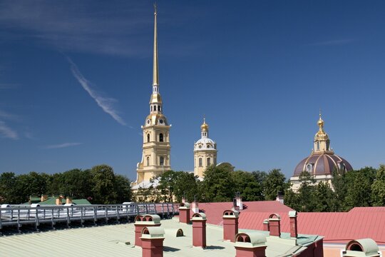 Peter and Paul Fortress and St. Peter and Paul's Cathedral.Petropavlovskaya Krepost. St.Petersburg. Russia.