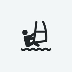 Wind_surf vector icon illustration sign