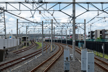 Fototapeta na wymiar 埼玉高速鉄道線　浦和美園駅から車両基地方面