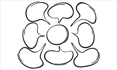 various kinds of sketches that are shaped like round or other