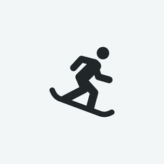 Snowboard vector icon illustration sign