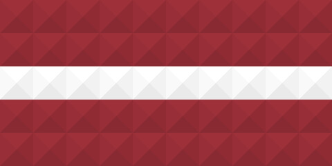 Artistic flag of Latvia with 3d geometric wave concept art design. Correct Proportion. No opacity effect. Eps (vector) and JPEG (high resolution) format in zip file.