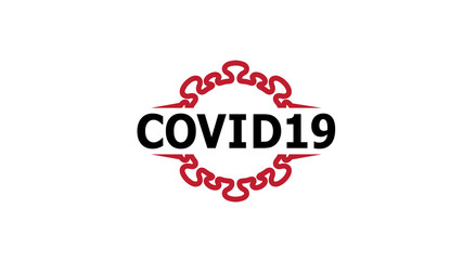 creative covid-19 coronavirus logo vector symbol