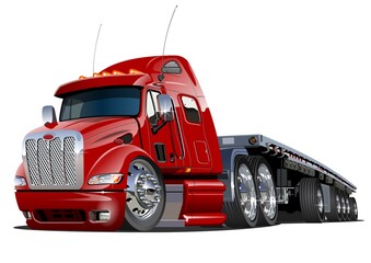 Cartoon oversize load transporter - 455510523