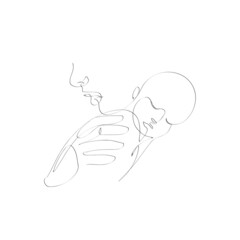 Happy Mother day card. Continuous one line drawing. Woman hold her baby. Pregnant Woman	