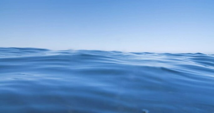 Water view of the sky going underwater