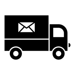 Vector Shipping Glyph Icon Design