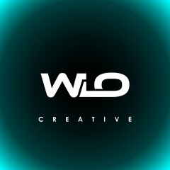 WLO Letter Initial Logo Design Template Vector Illustration - obrazy, fototapety, plakaty