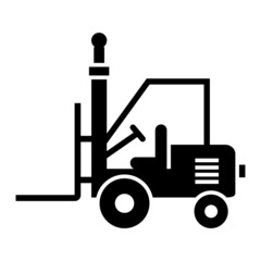 Vector Forklift Glyph Icon Design